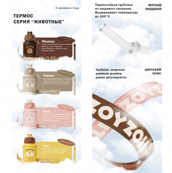 Термос серии Zoy Zoii Е8 Кролик